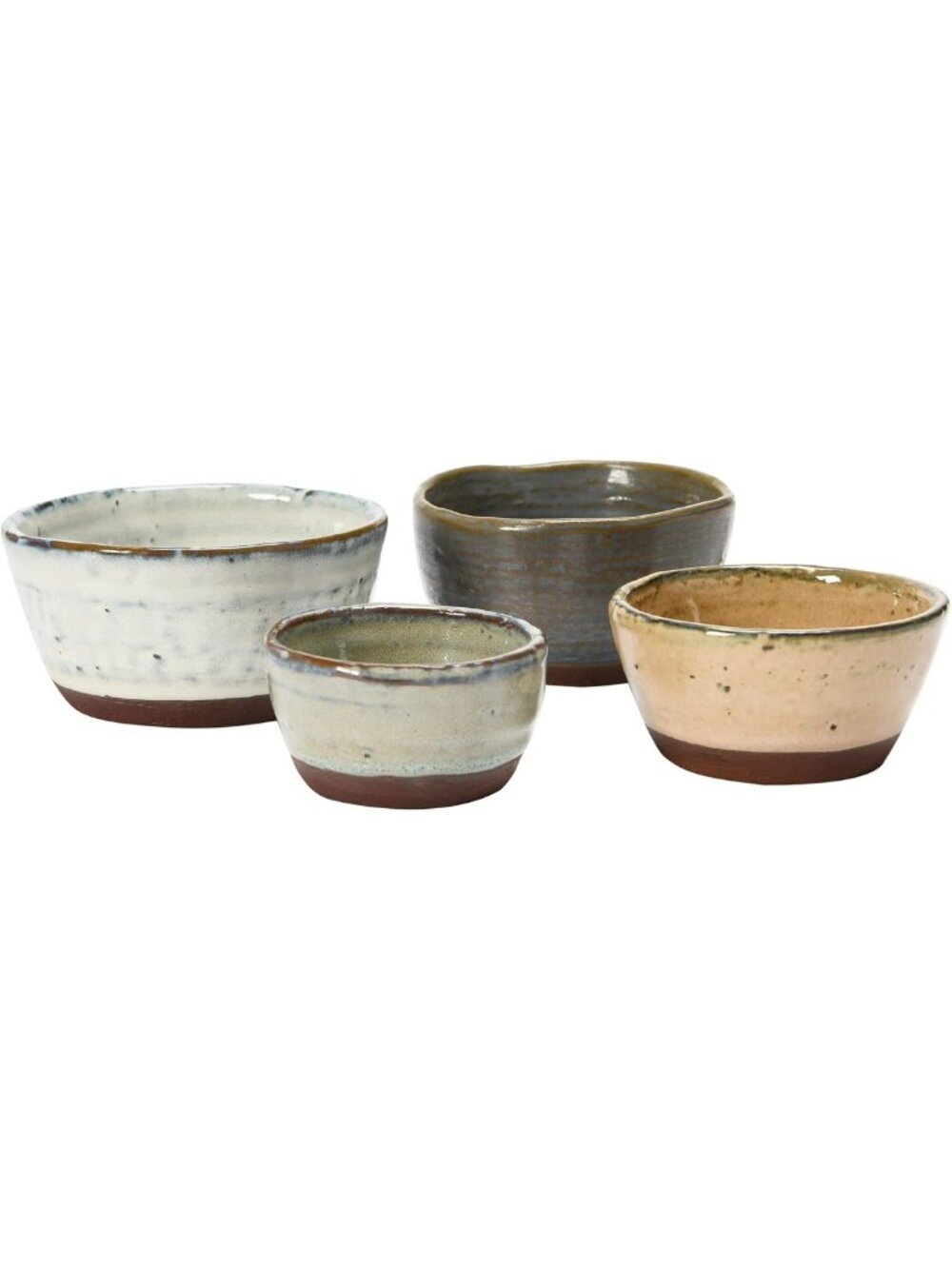 Set of 4 Stoneware Bowls with Reactive Glaze Finish - Stylish Kitchen Decor - Picture 5 of 9